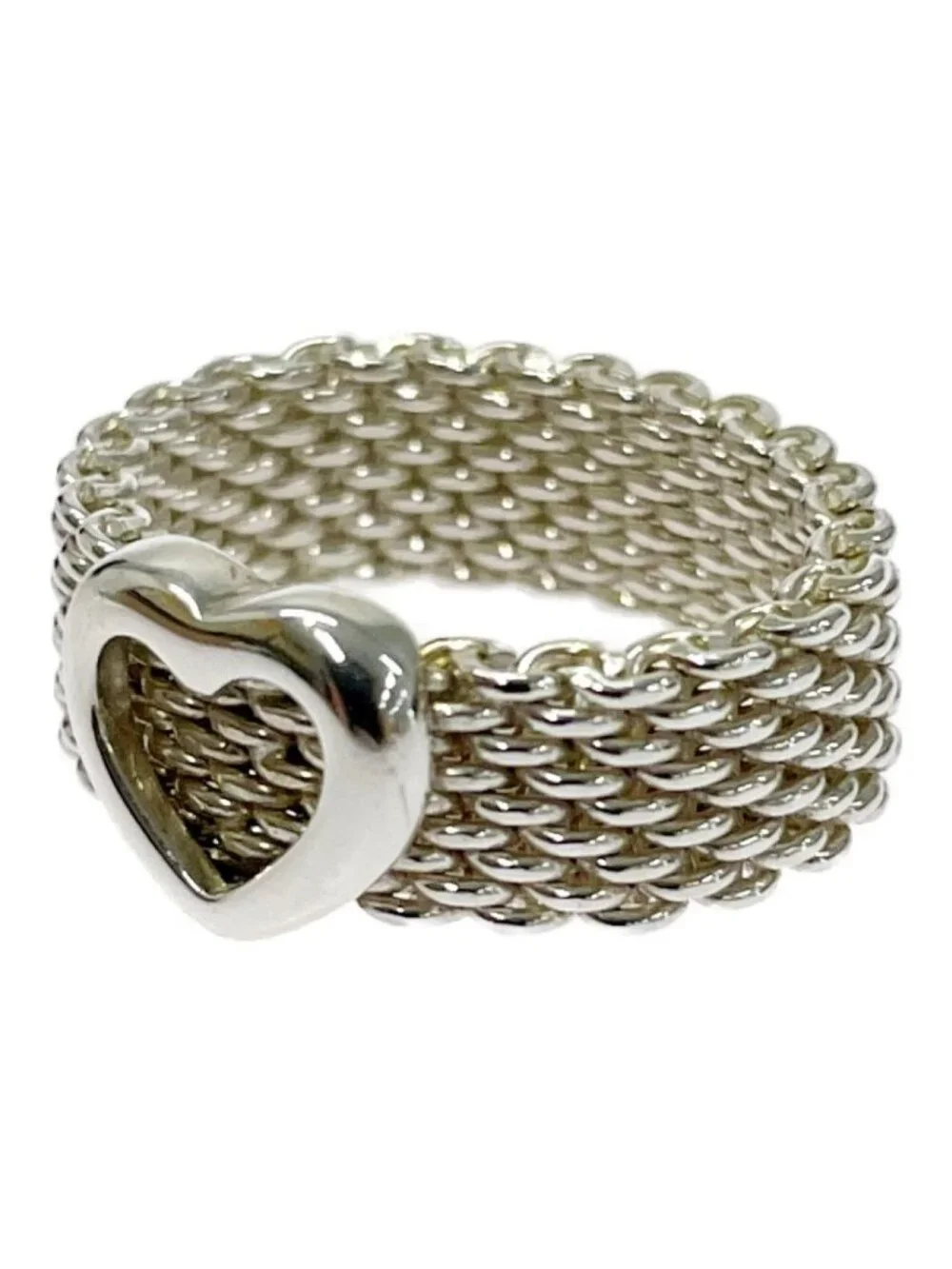 Tiffany & Co Silver Heart Somerset Ring